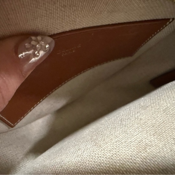 Celine Paris Round Logo Canvas Crossbody Bag - Picture 8 of 9